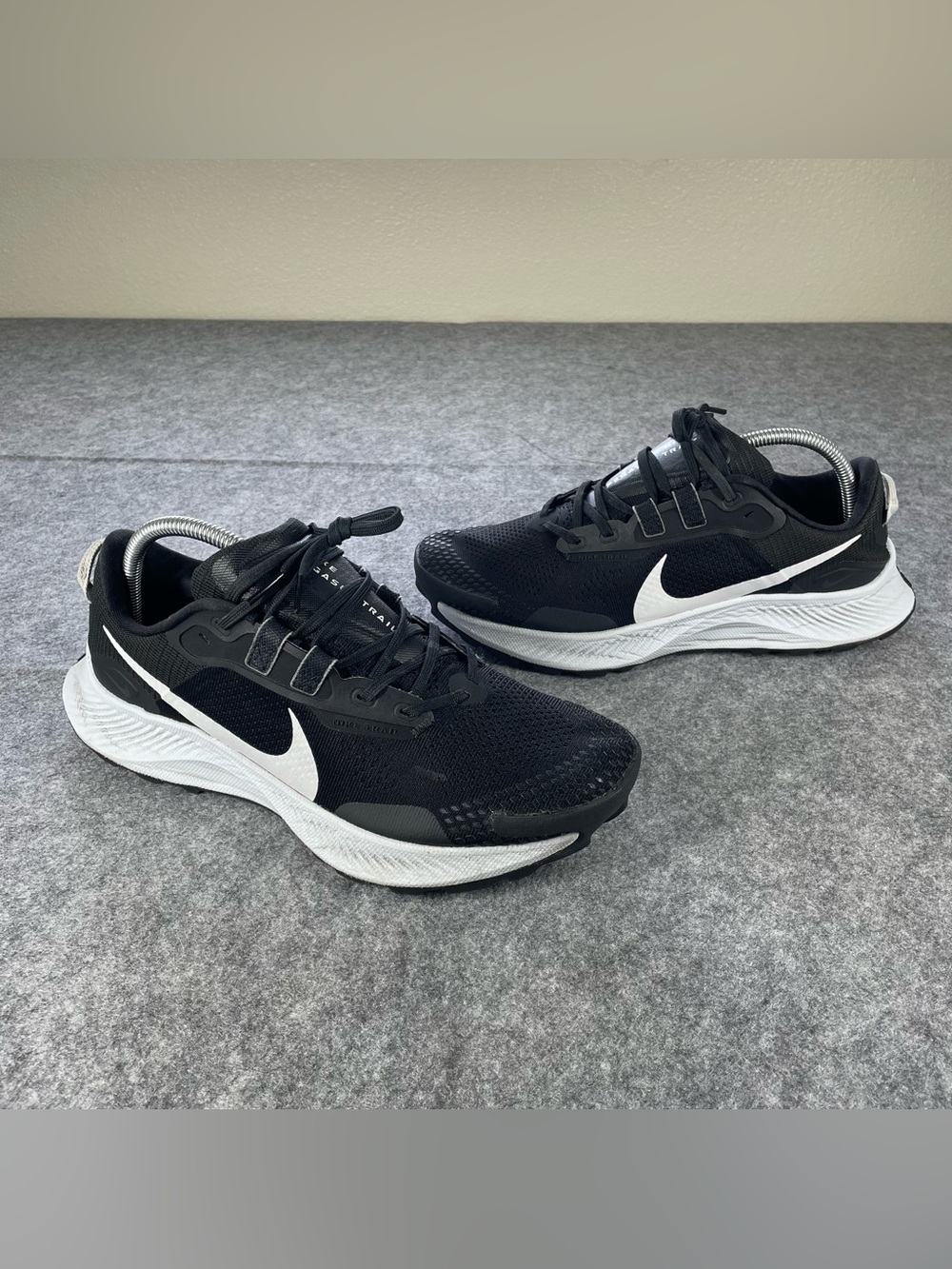Nike Pegasus Trail 3 Mens Size 9 Black Platinum Trail Running Shoes DA8697-001